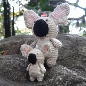 Perfil de las dos versiones de Teo Frenchie amigurumi