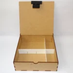 Organizador de madera con separadores móviles para kit terapéutico