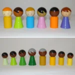 Representación sistémica generacional en diversos colores y formas