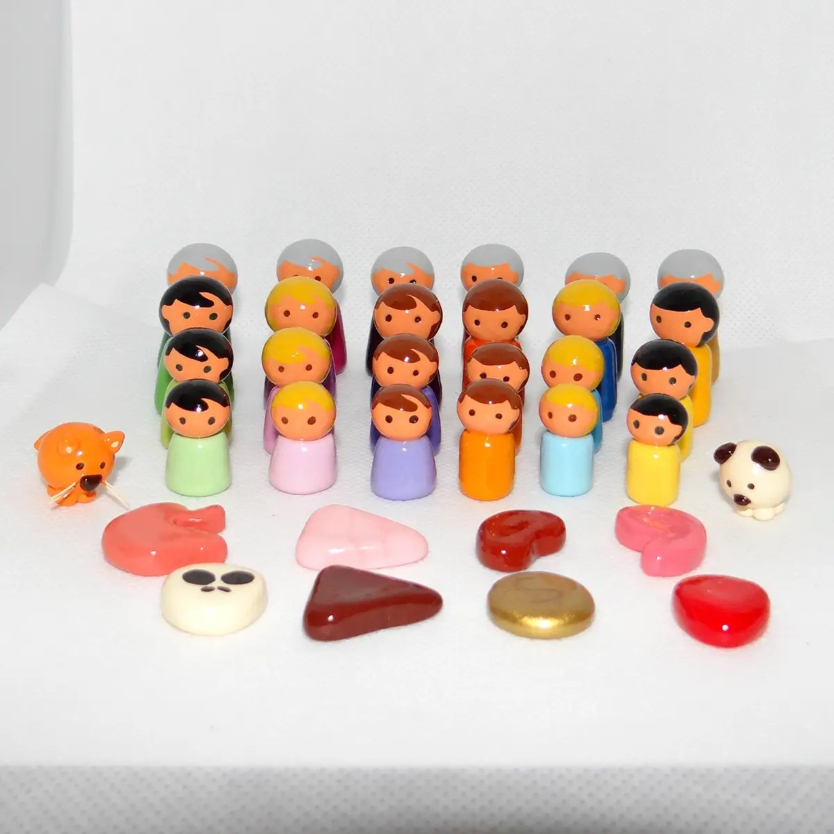 set completo de constelaciones familiares con personajes mascotas y fichas abstractas