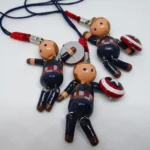 Llaveros del Capitán América hechos a mano