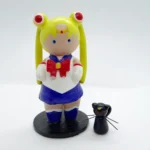 Sailor Moon y Luna en porcelana fría