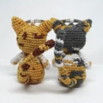 Vista posterior de llaveros Dona y Sr. President